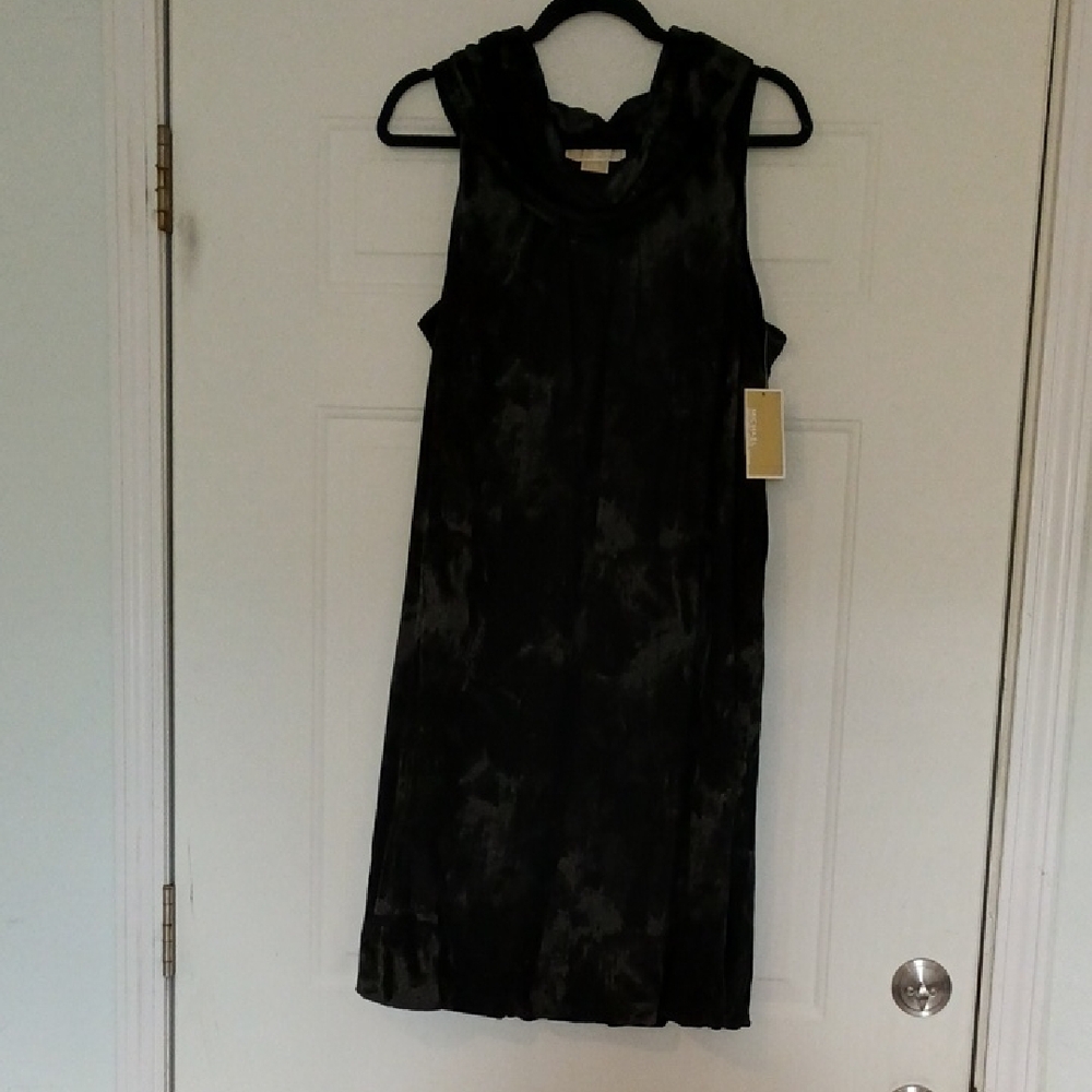 Michael By Michael Kors Black And Grey Sleeveless Dress 1X NWT
